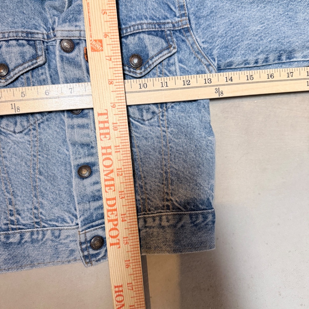 vintage 80's Kids Levi Strauss & Co Denim Jacket Size 6 Light Wash Made in USA - Picture 7 of 7